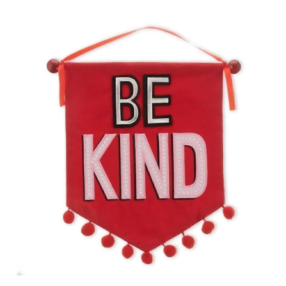 New Way To Celebrate Valentine Red Be Kind Banner Hanging Fabric Wall Decoration